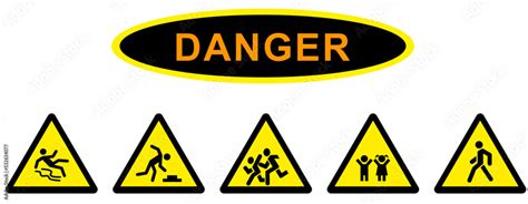 Vector hazardous material signs. Globally Harmonized System warning ...