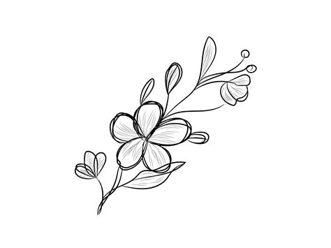 Premium Vector Bouquet Of Flowers With Hand Drawn Style On White Background