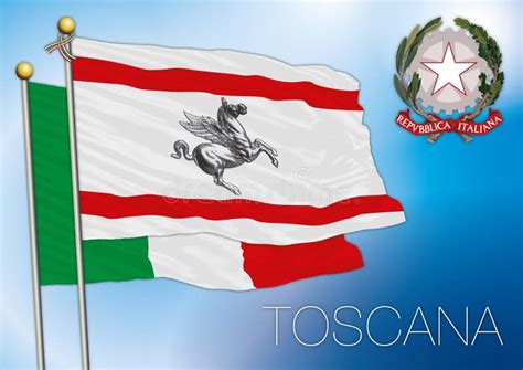 Tuscany Regional Flag Italy Stock Illustration Illustration Of