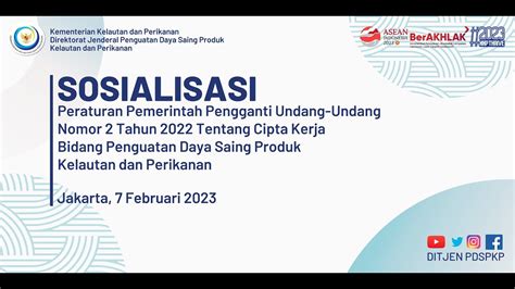 Sosialisasi Perpu Nomor Tahun Tentang Cipta Kerja Untuk Bidang