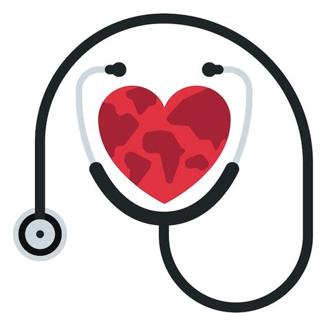 Premium Vector Doctors Stethoscope Earth Heart