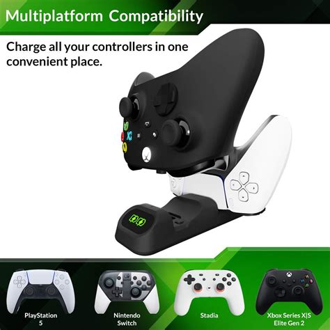 Orzly Xbox Series X|S Controller Charger Twin Docking Station USB Type-C Controller Stand for ...