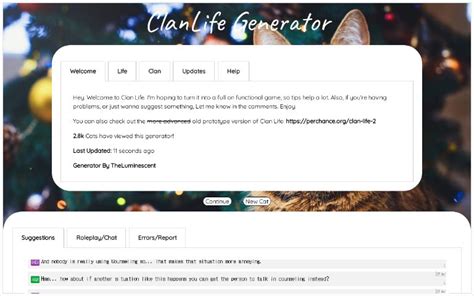 Clan Life Generator Game