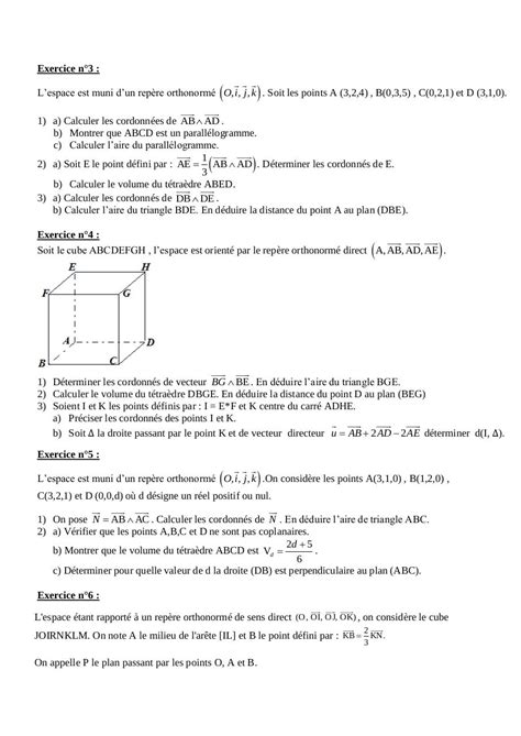 La Droite Dans Le Plan Exercices