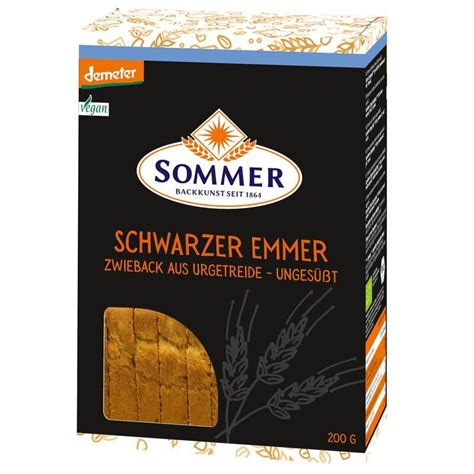 Sommer Demeter Schwarzer Emmer Zwieback Unges T Bio G Vekoo