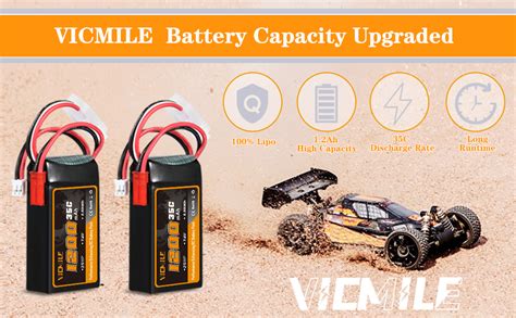 Vicmile Bater A Lipo De V Mah S C Scx Lipo Bater As Con