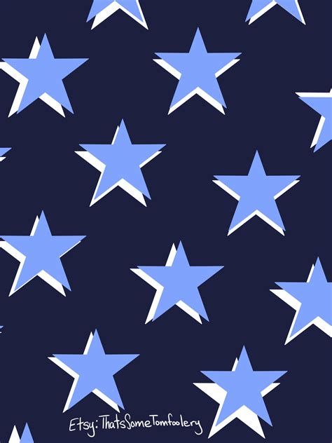 3D Star Wallpaper | Blue Navy White Pattern Background