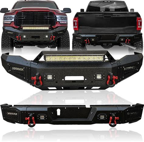 Amazon Tioyar Front And Rear Bumper Texture Black Compatible With