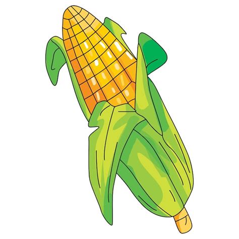 Premium Vector Corn Isolated On White Background