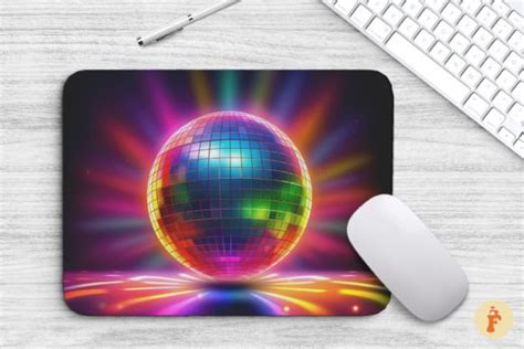 Vibrant Disco Ball Mouse Pad Graphic by Foxmia · Creative Fabrica