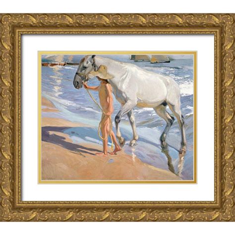 Sorolla Joaquin 17x15 Gold Ornate Wood Framed With Double Matting