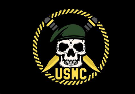 Usmc Skull Mascots Vector Download Free Vectors Clipart Graphics