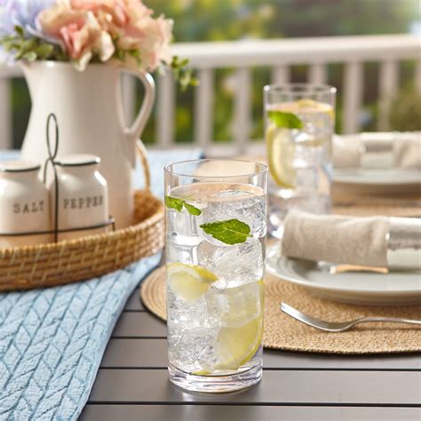 Us Acrylic Classic 16 Ounce Premium Quality Plastic Water Tumblers In Clear Set Of 6 Drinking