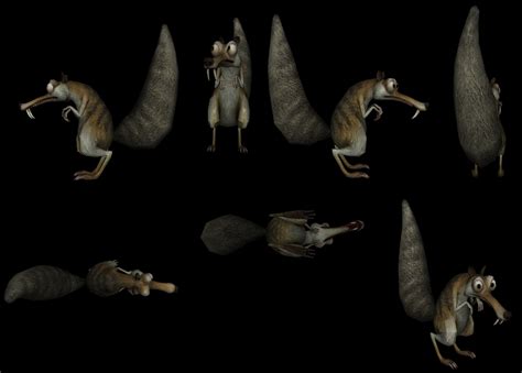 Ice Age 3 Scrat model views by artytoadstool on DeviantArt