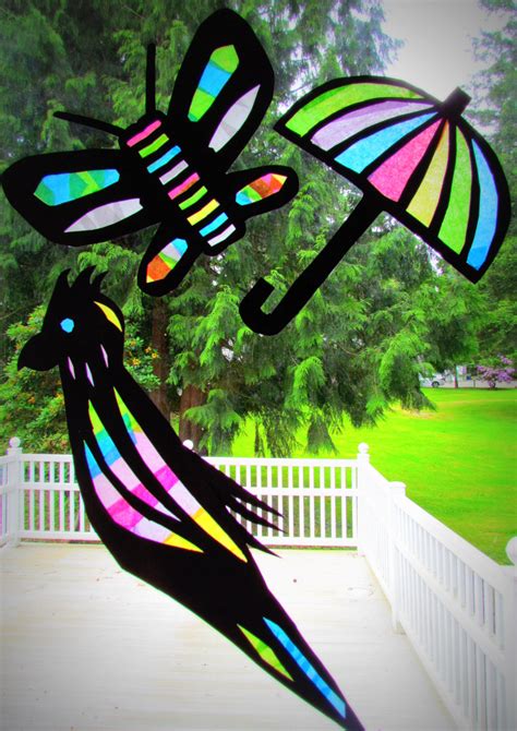 Learn To Grow Suncatcher Tissue Paper Craft Stained Glass Tissue Paper Craft