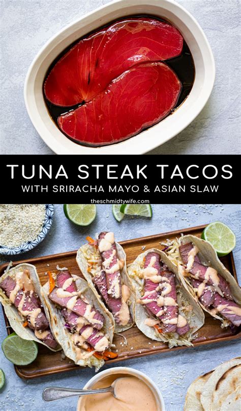 Grilled Tuna Steak Tacos With Coleslaw The Schmidty Wife Tuna Tacos