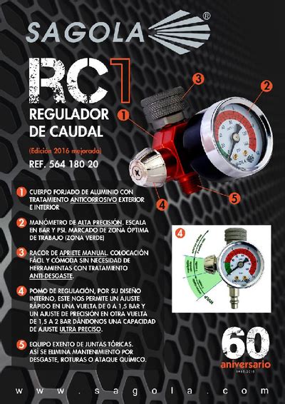 Regulador De Caudal Con Man Metro Rc Pistolas Aerogr Ficas