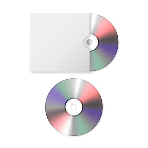 Vector D Realista Em Branco Cd Dvd Caixa De Capa De Papel Conjunto