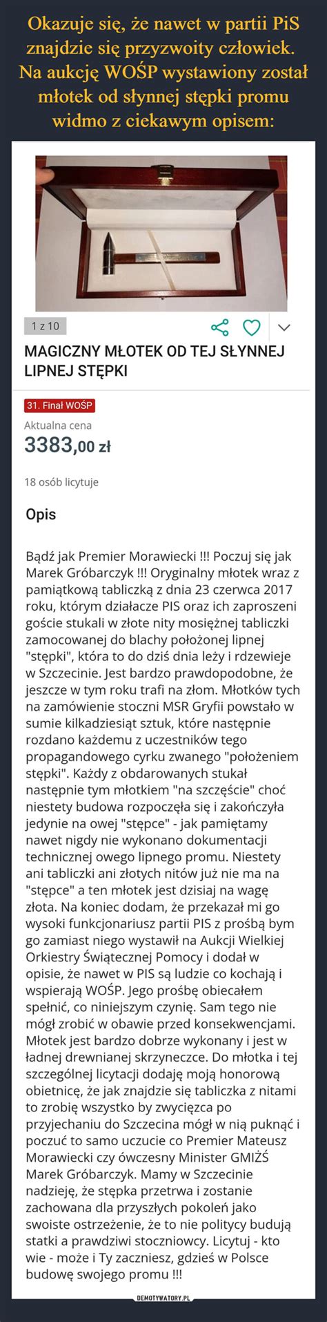 Okazuje się że nawet w partii PiS znajdzie się przyzwoity człowiek Na