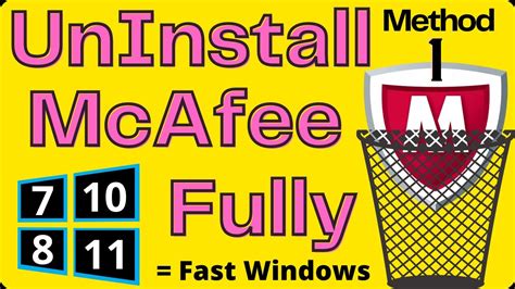 Uninstall Mcafee Antivirus Completely Windows 11 10 Mcafee Removal