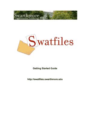 Fillable Online Swarthmore Getting Started With Swatfiles Swarthmore