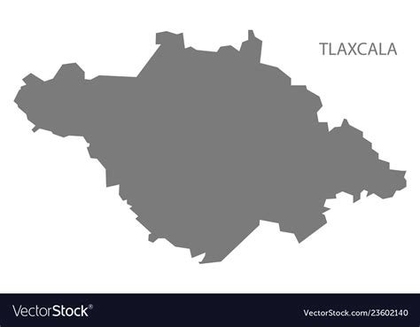 Tlaxcala mexico map grey Royalty Free Vector Image