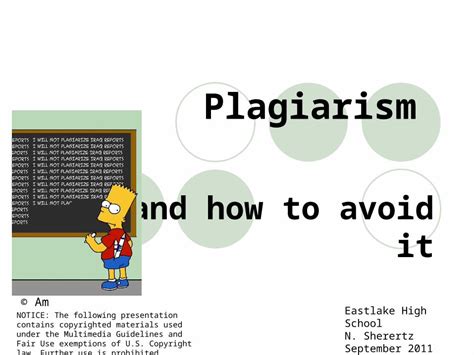 PPT Plagiarism And How To Avoid It NOTICE The Following Presentation