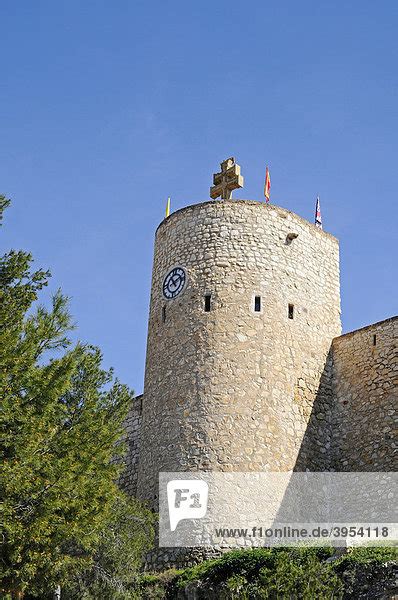 Turm Mauer Kreuz Sanktuarium De La Vera Cruz Santurio Heiligtum