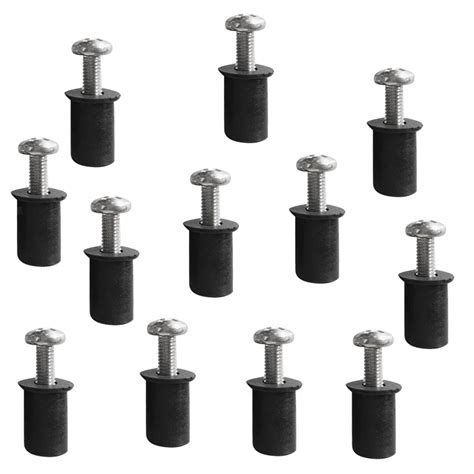 12pcs Metric Rubber Well Nuts Blind Fastener Wellnuts Kit Screws Kayak