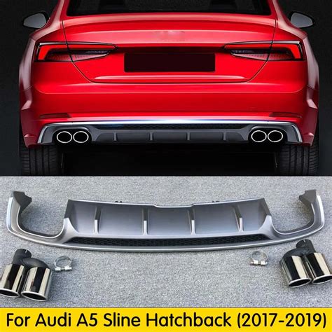 For Audi A5 S5 2017 2018 2019 2 Door Hatchback High Quality Rear Spoiler Diffuser Bumper Guard