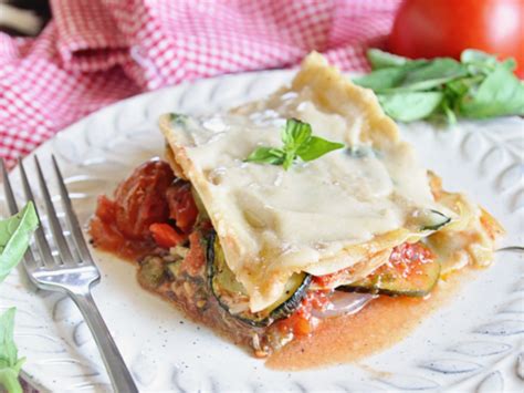 Mediterranean Roasted Vegetable Lasagna With Bechamel Sauce [vegan