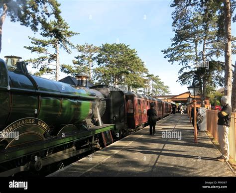 Close Up Of Locomotive 7903 Foremarke Hall In Fine Green Livery At