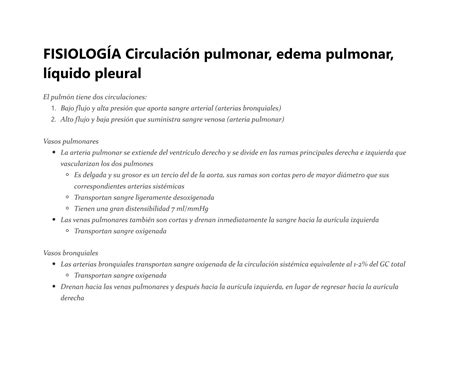 Circulaci N Pulmonar Edema Pulmonar L Quido Pleural The Best Porn Website