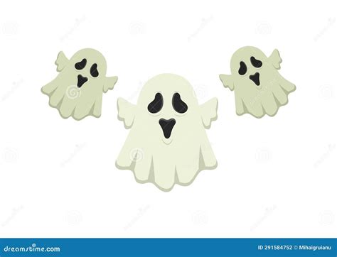 Three Scary And Funny Pumpkin Ghost Faces For Halloween Set Of Angry