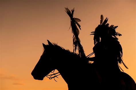 Download Native Horserider Silhouette Wallpaper