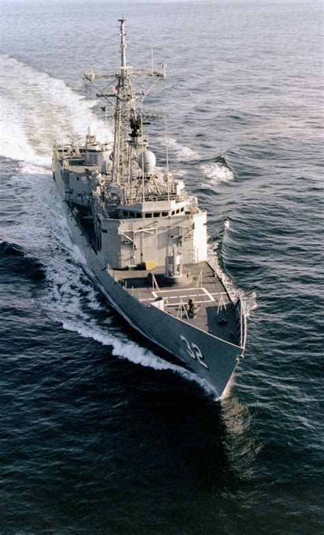 An Aerial Starboard Bow View Of The Guided Missile Frigate Uss John L