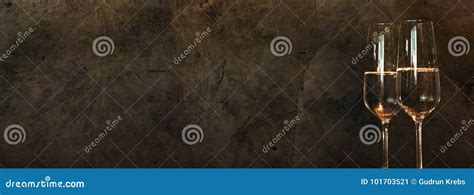 Concrete Background With Champagne Glasses Stock Image Image Of Background Horizontal 101703521