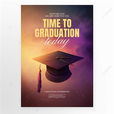 Doctor Hat Gradient Color Graduation Ceremony Poster Template Download ...