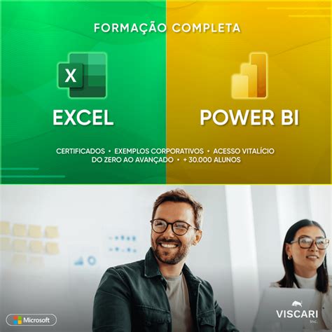 Formação completa Curso de Excel PowerBI Certificado 365 Plus