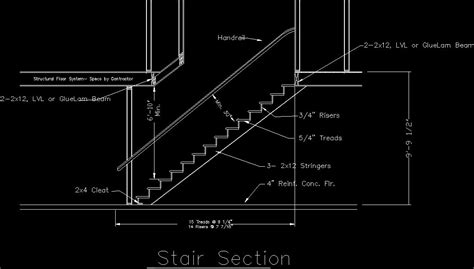 Steel staircase details dwg free download