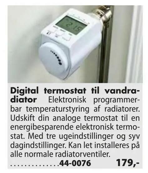 Digital Termostat Til Vandradiator Tilbud Hos Biltema