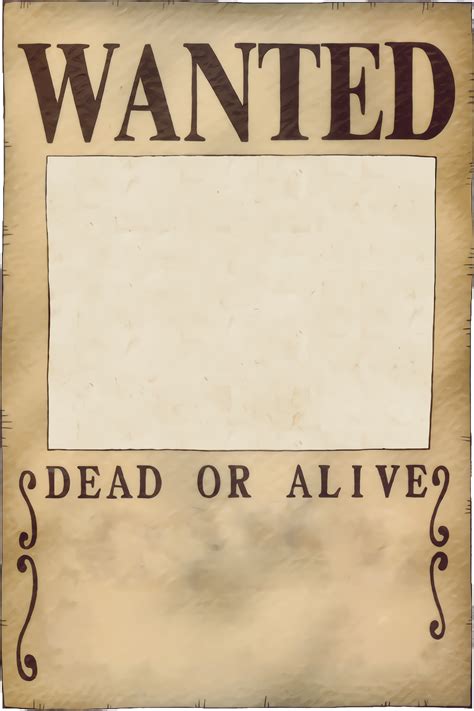 Wanted Poster Template One Piece