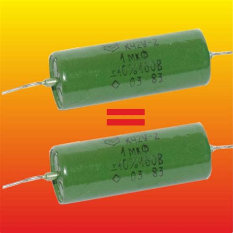 1 UF 160 V MATCHED PAIR RUSSIAN METALLIZED PAPER AUDIO CAPACITORS K42Y