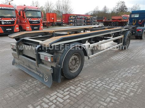 Hüffermann HAR 18 65 LS container chassis trailer for sale Germany