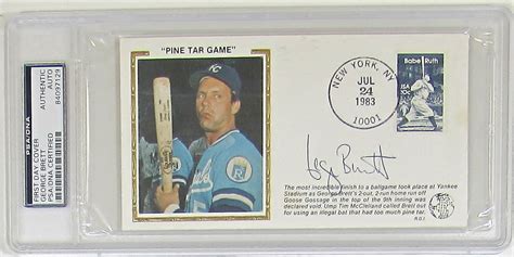 Lot Detail - George Brett Signed "Pine Tar Game PSA/DNA