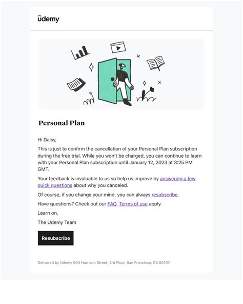 Cancelling Your Subscription On Udemy Desktop Examples Page Flows
