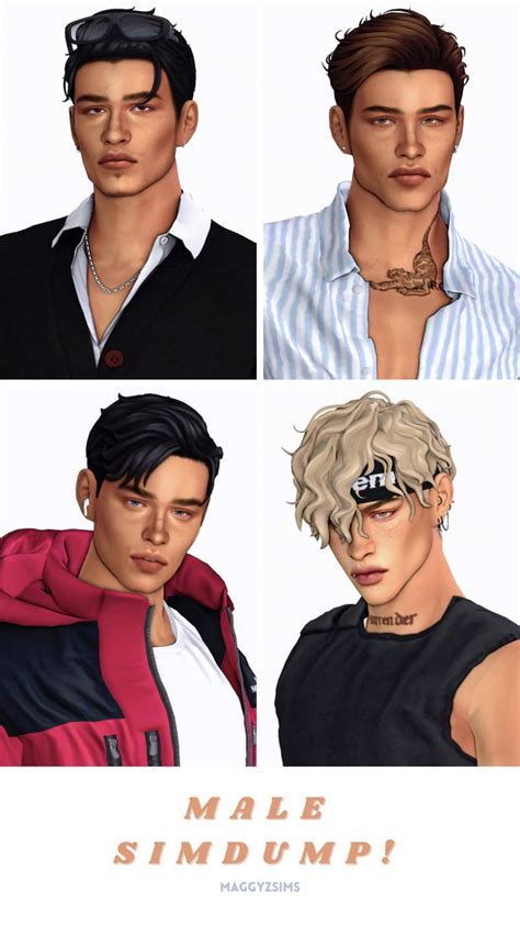 Male Sim Dump 2 MaggyzSims Sims 4 Hair Male Sims Hair The Sims