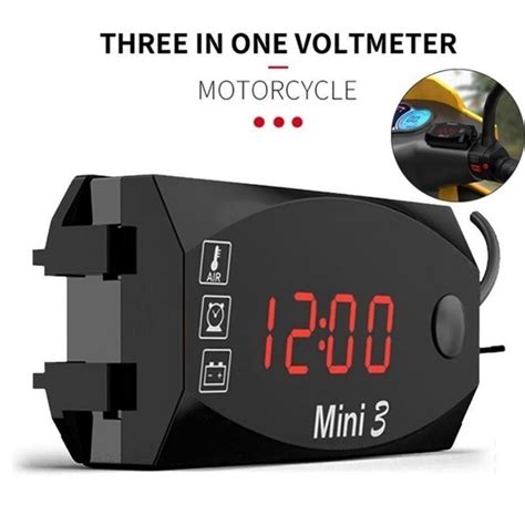 Jual Voltmeter Volt Meter ACCU Aki 3 In 1 Mini 3 12V Universal Semua