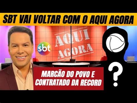 SBT grava novo Aqui Agora Marcão do Povo e atual contratado da