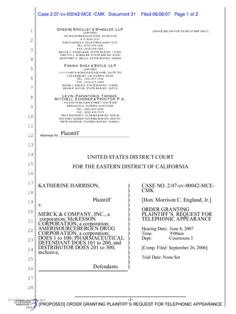 Fillable Online Plaintiff United States District Court For The Eastern